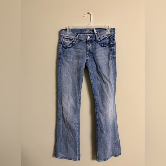 7 For All Mankind Womens The Lexie Petite Jeans Size 27P Blue Bootcut Denim - Picture 1 of 9